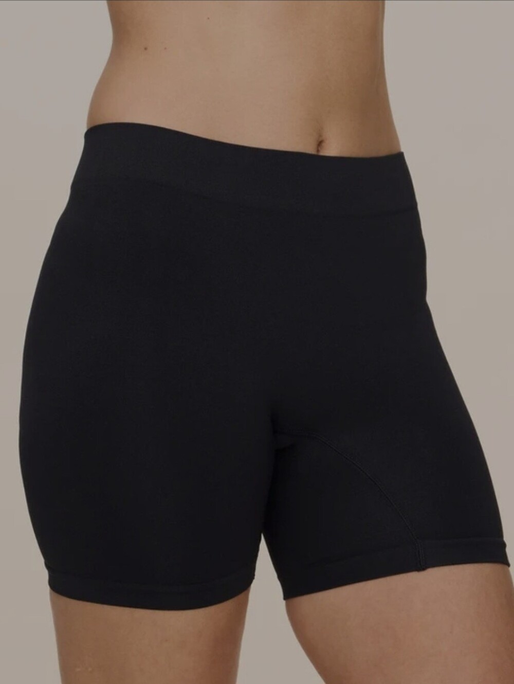Sampeel Women's Black High Waisted Soft Shorts